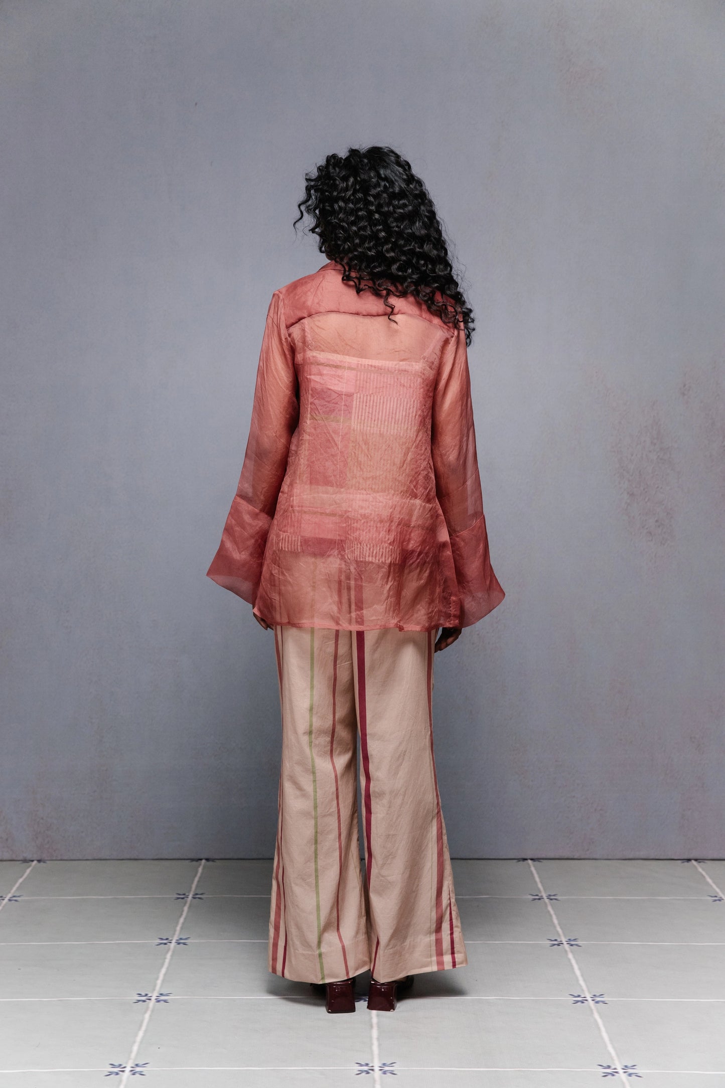 Delilah organza shirt set