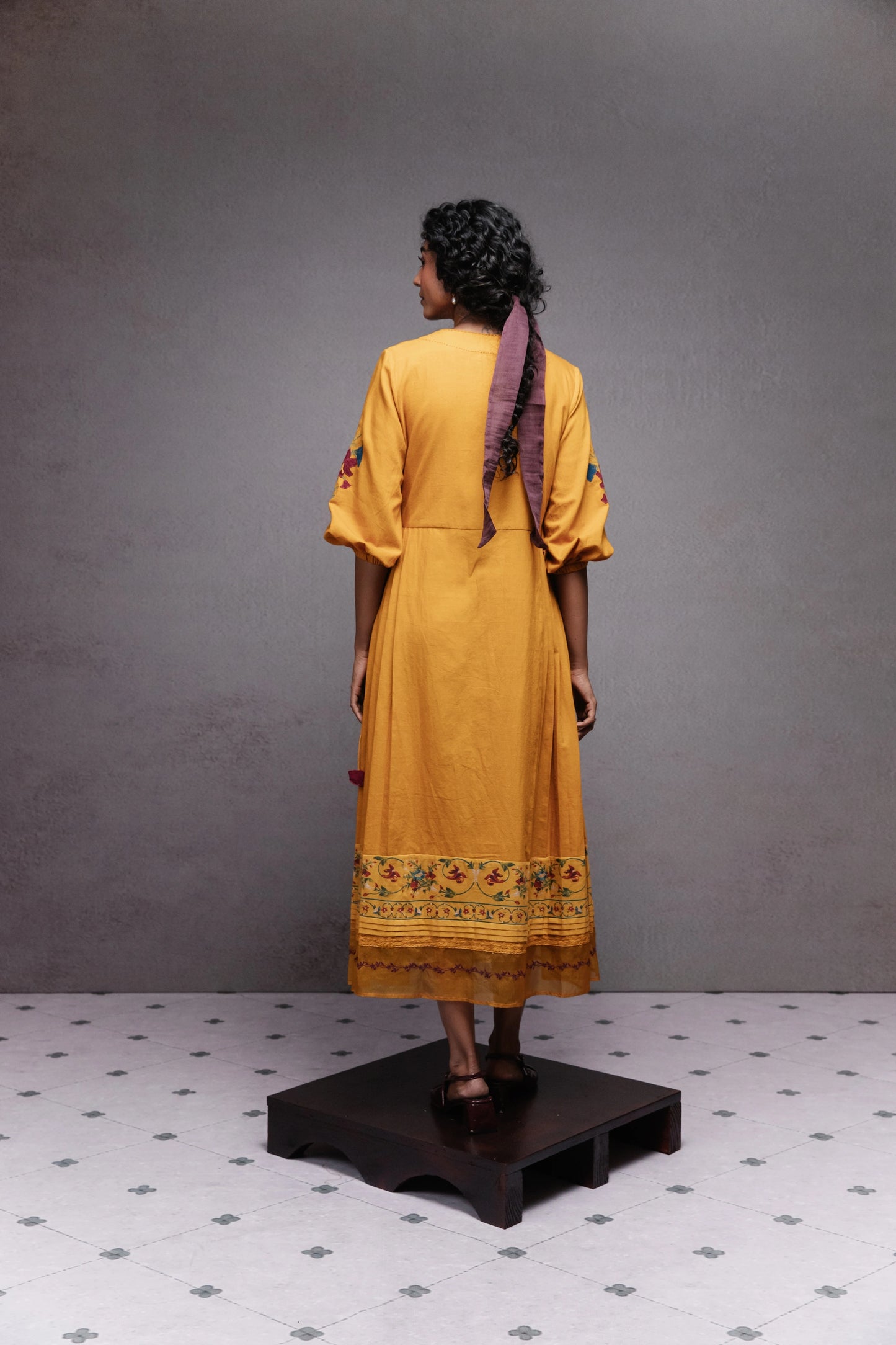 Jama dress in mustard