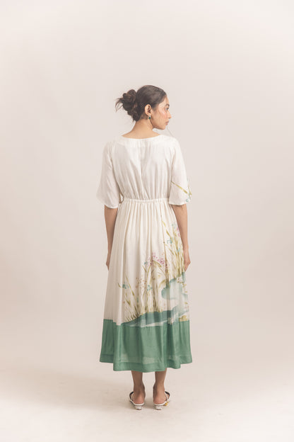 Tier dress White