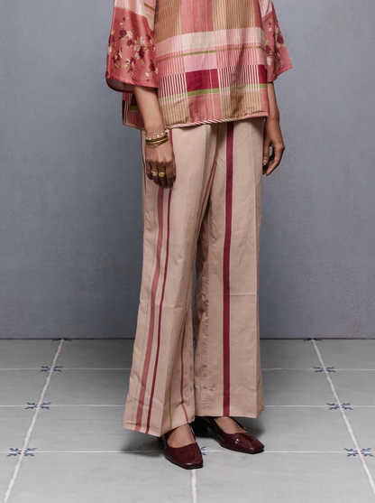 Beige Stripe Pants