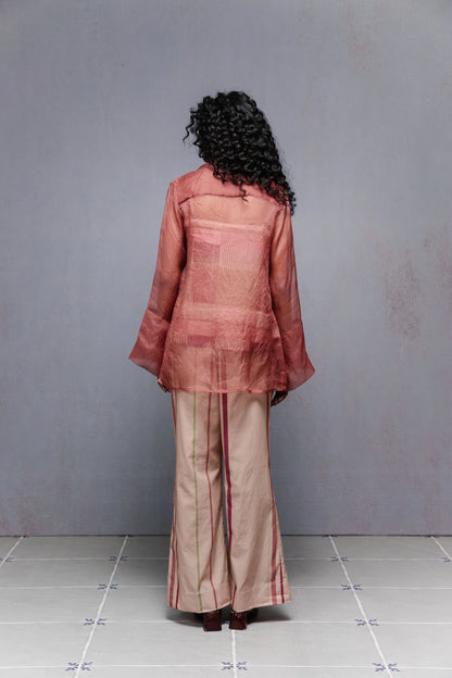 Delilah organza shirt set