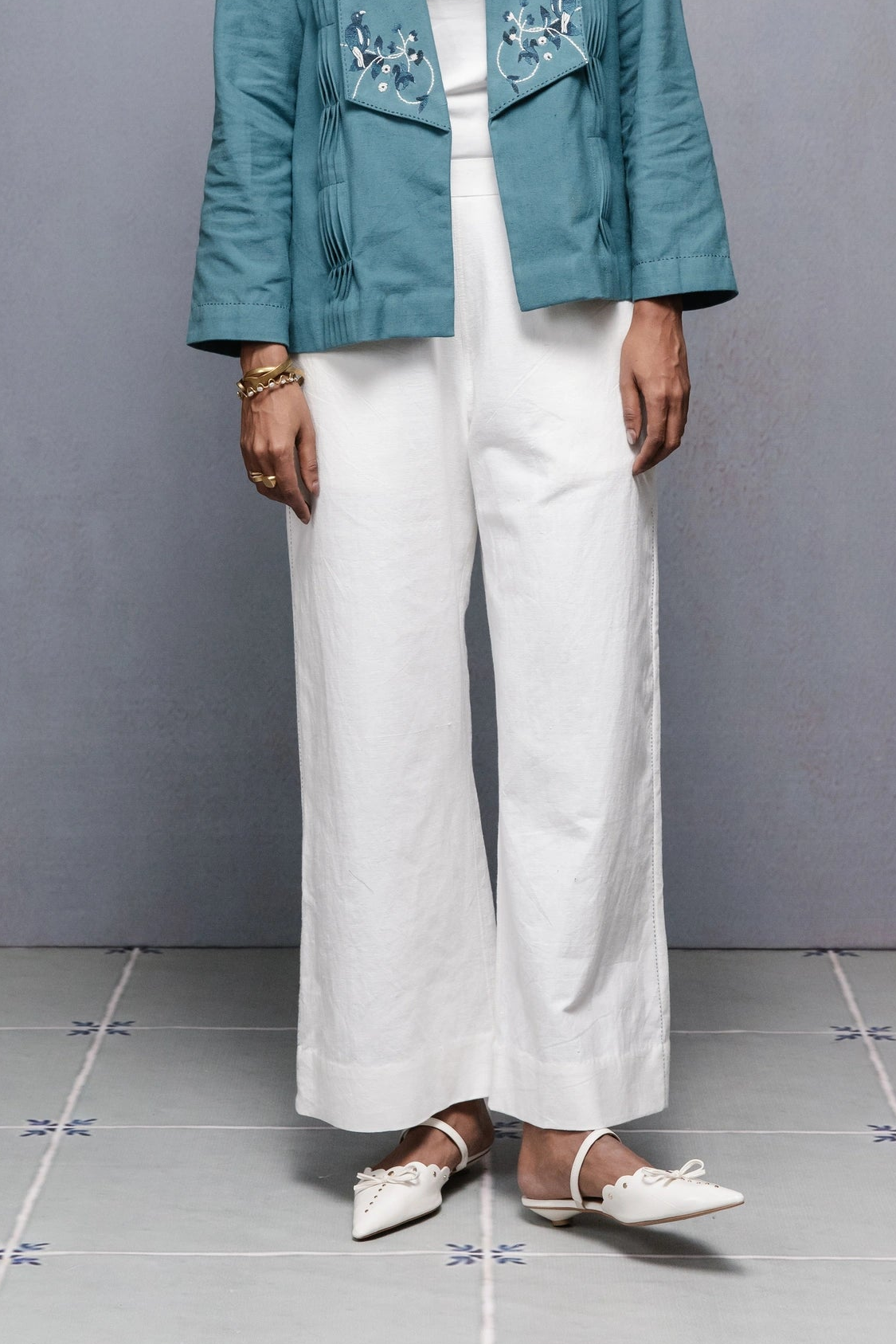 Selvage White Pants
