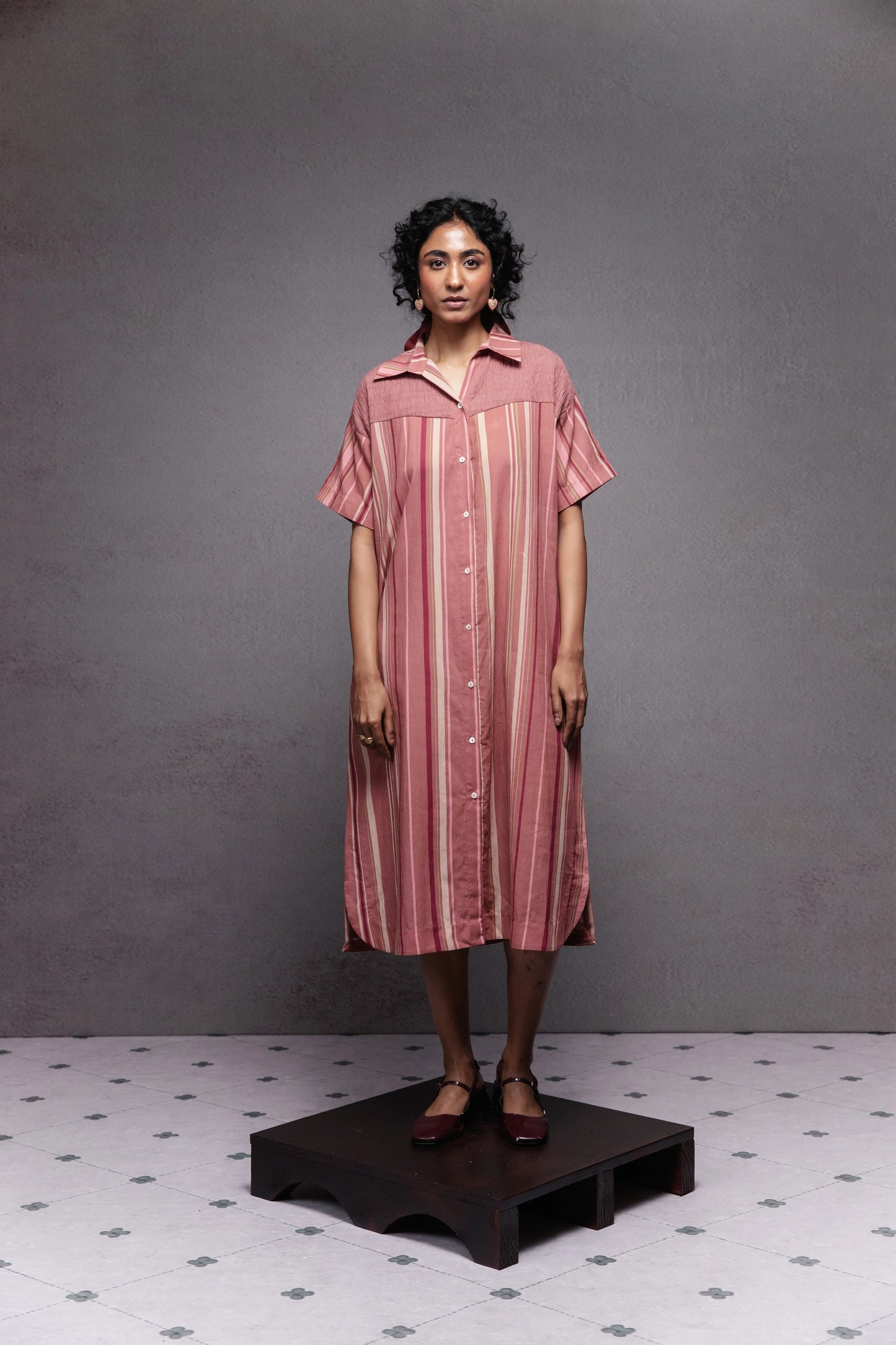 Eva dress in peach