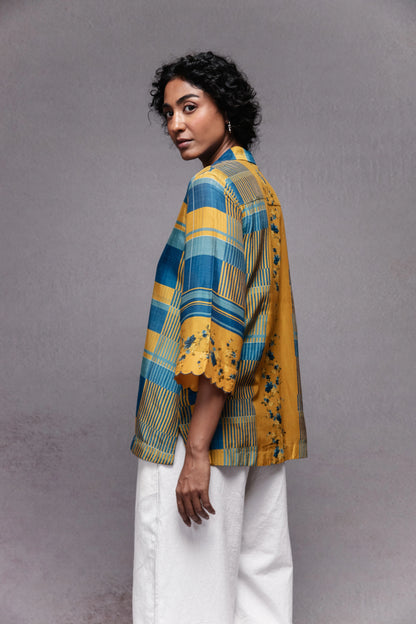 Raha shirt in blue checks