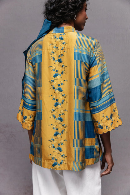 Raha shirt in blue checks