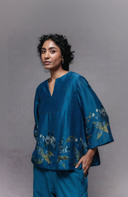 Frida Top Blue