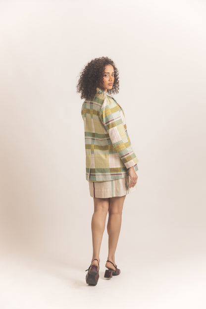 Checkered Jacket set