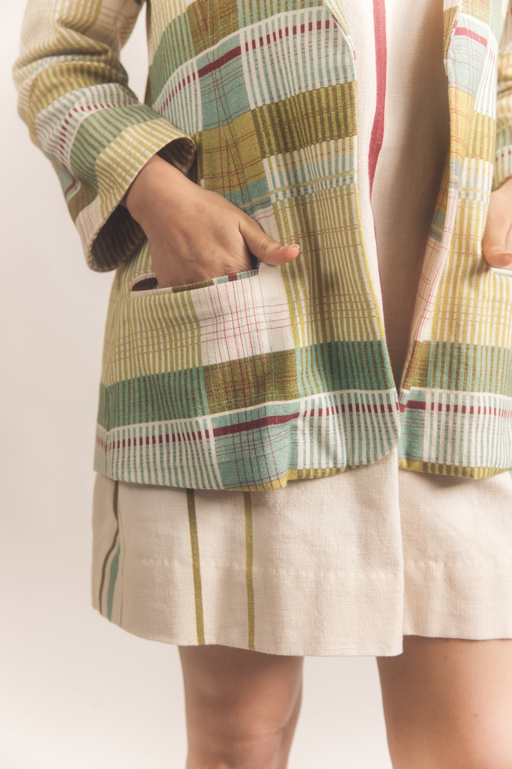 Checkered Jacket set