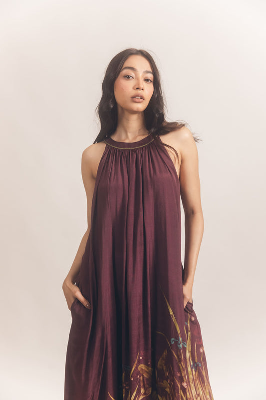 Malaiya dress wine